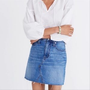 Madewell Rigid Denim A-Line Mini Skirt  28